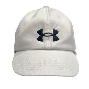 UNDER ARMOUR Free Fit Baseball Hat Cap White Black OS